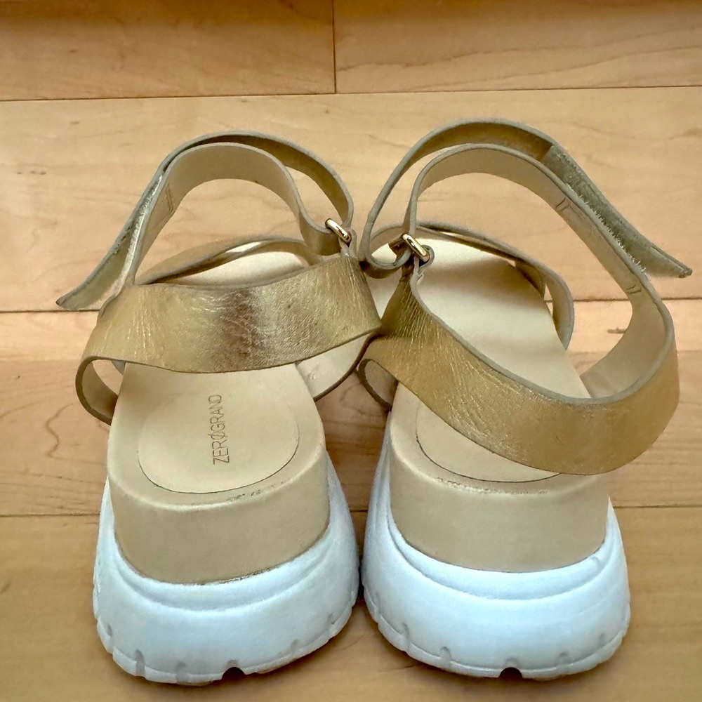 Cole Haan Gold Strappy Sandals - Picture 3 of 4